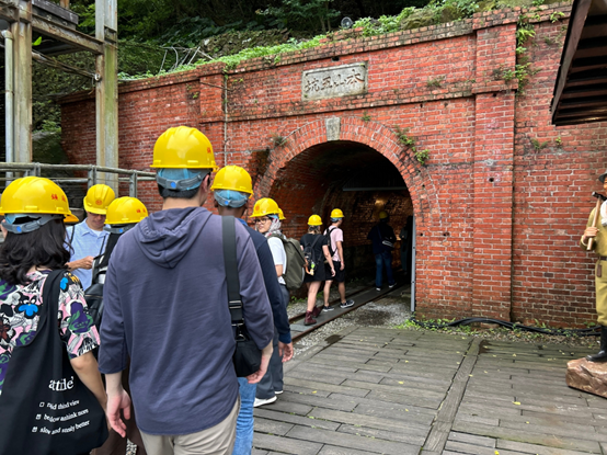 Entering the gold mine tunnel.