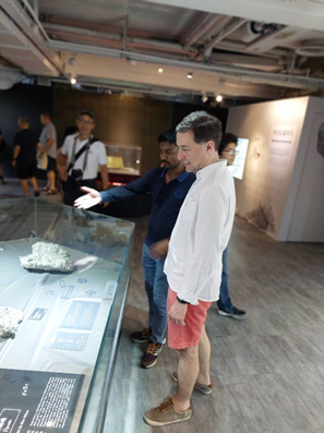 Professor Fernando Bertoa of the University of Nottingham in the Gold Museum.