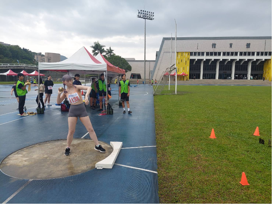 IMAS 2nd Year, Natcha Lee of Thailand is preparing to throw the shot put.