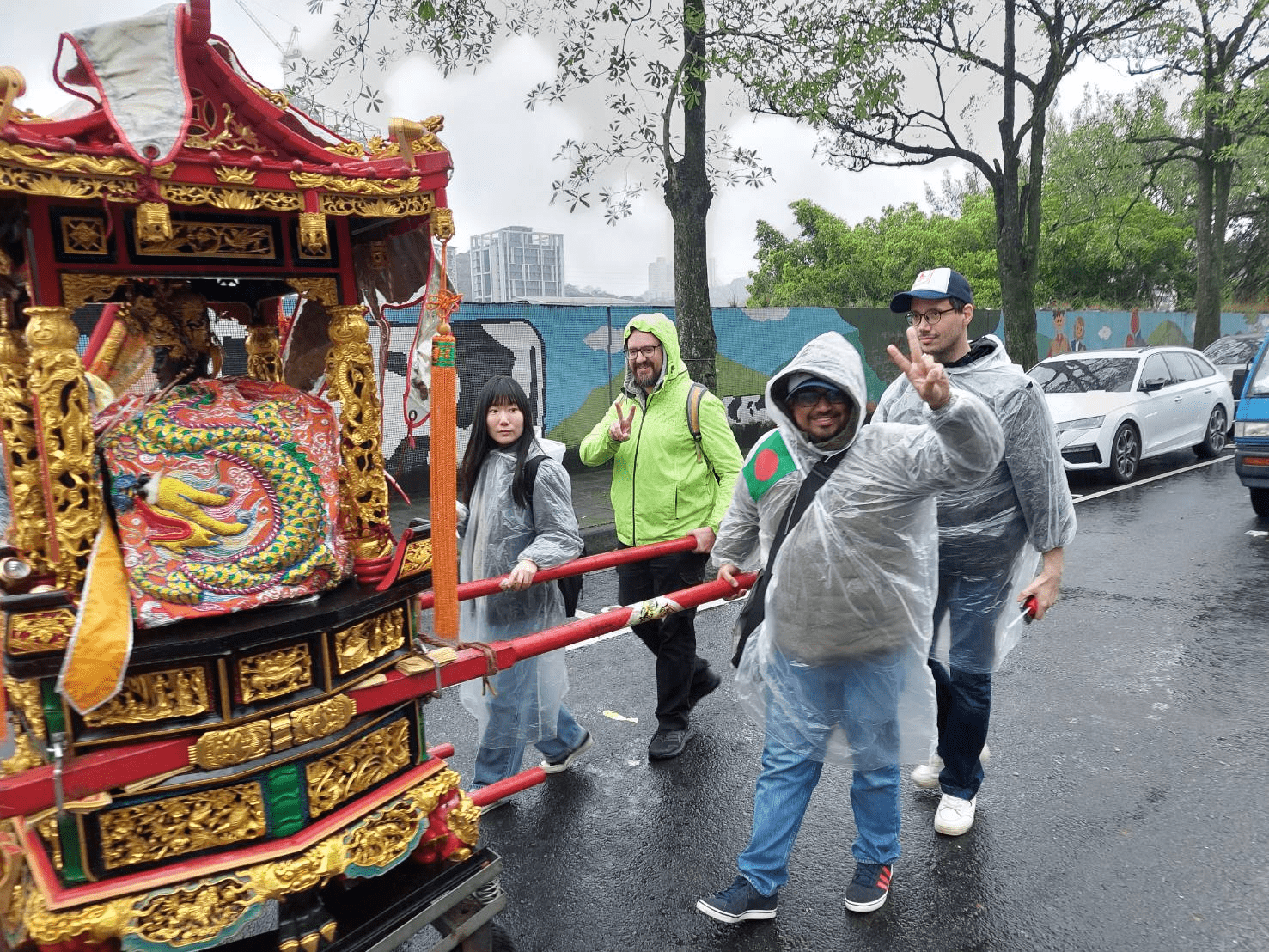 IMAS participants are tasked with carrying the palanquin of the deity. (2)