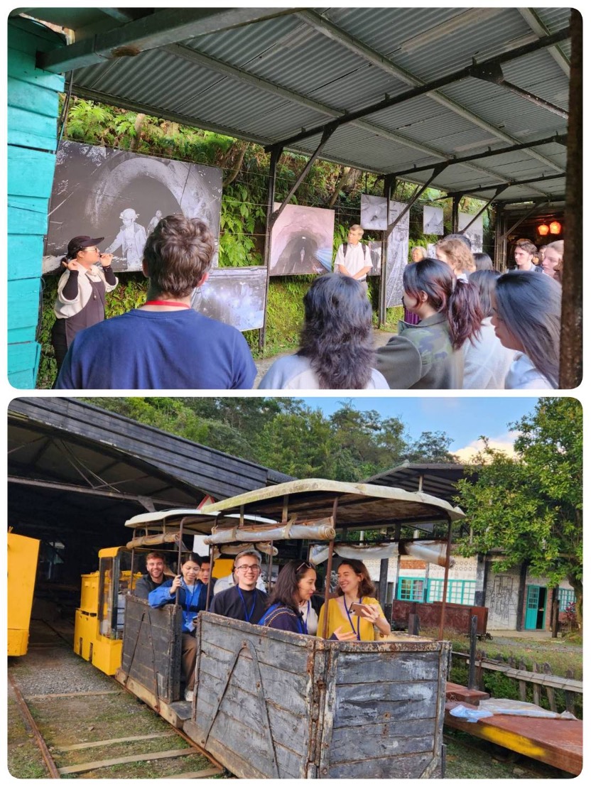 After the museum guide briefed the students on the early lives of coal miners, they experienced a ride on a coal cart